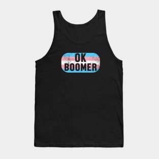 OK Boomer - Gen Z Transgender Pride Flag Tank Top